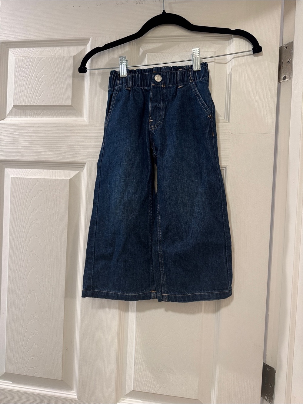 H&M Dark Blue Wide-Leg Kids Denim Pants